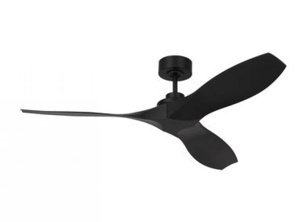 Collins coastal 52-inch indoor/outdoor Energy Star smart ceiling fan in midnight black finish