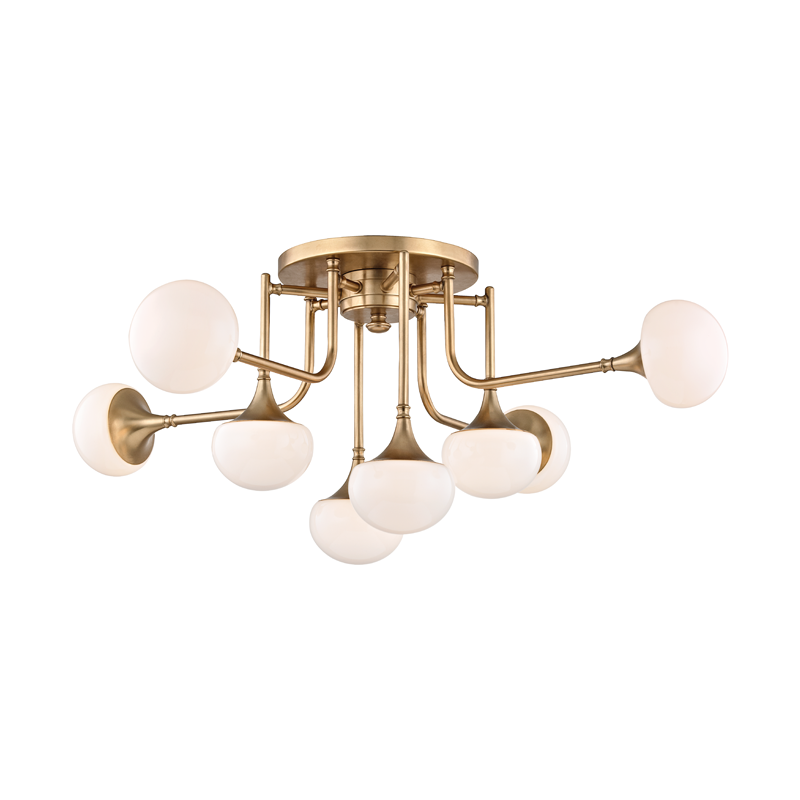 8 LIGHT SEMI FLUSH