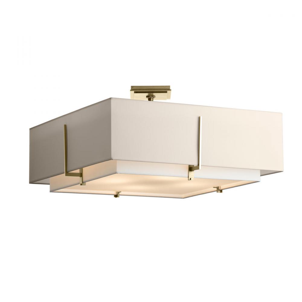 Exos Square Large Double Shade Semi-Flush