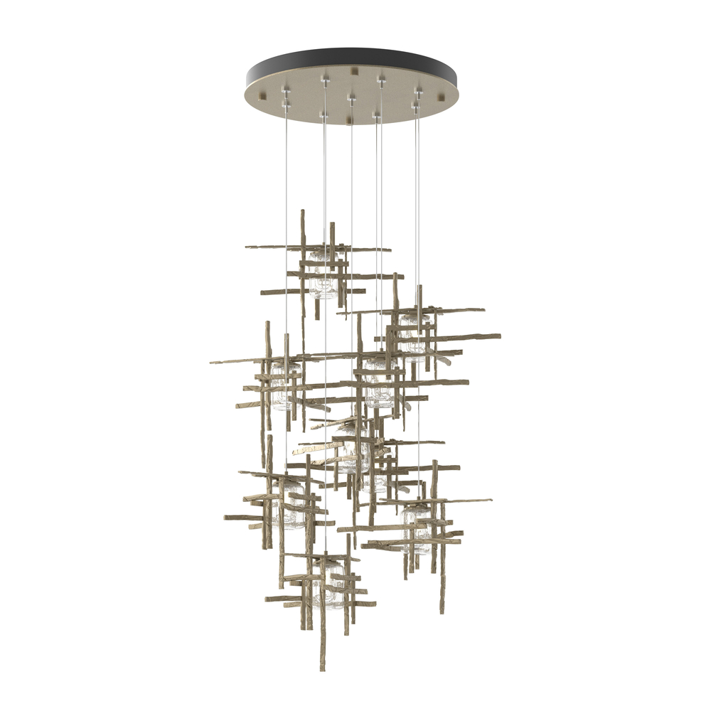 Tura 9-Light Seeded Glass Pendant