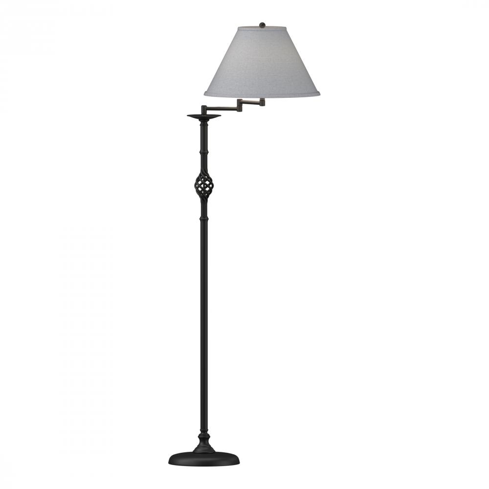 Twist Basket Swing Arm Floor Lamp