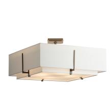 Hubbardton Forge 126513-SKT-07-SF2012-SF2401 - Exos Square Large Double Shade Semi-Flush