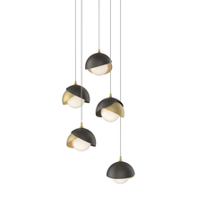 Hubbardton Forge 131125-SKT-LONG-86-14-GG0711 - Brooklyn 5-Light Double Shade Pendant