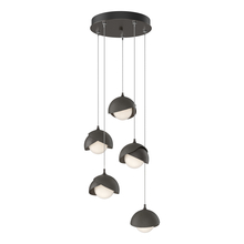 Hubbardton Forge 131125-SKT-STND-14-07-GG0711 - Brooklyn 5-Light Double Shade Pendant