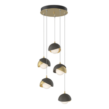 Hubbardton Forge 131125-SKT-STND-86-07-GG0711 - Brooklyn 5-Light Double Shade Pendant