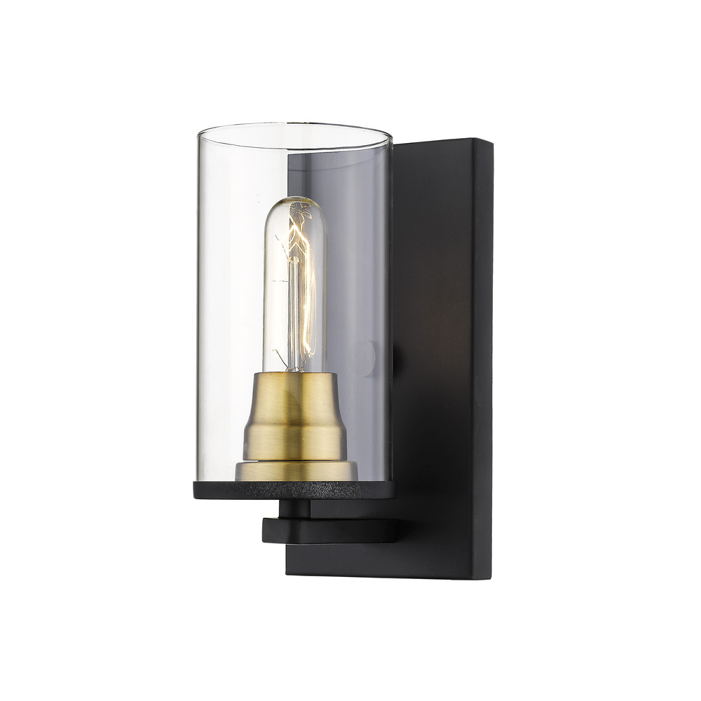 Pasadena 1-Light Wall Sconce Matte Black/Heirloom Bronze