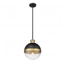 Millennium 4257-MB/AB - Ellmira 1-Light Pendant light Matte Black/ Aged Brass