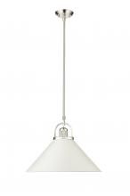 Millennium 20901-PN/MW - Artistan 1-Light Pendant light Polished Nickel/Matte White