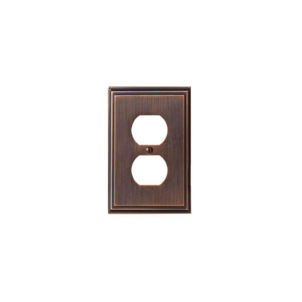 WALLPLATE-MULHOLLAND-2 PLUG OUTLET-ORB