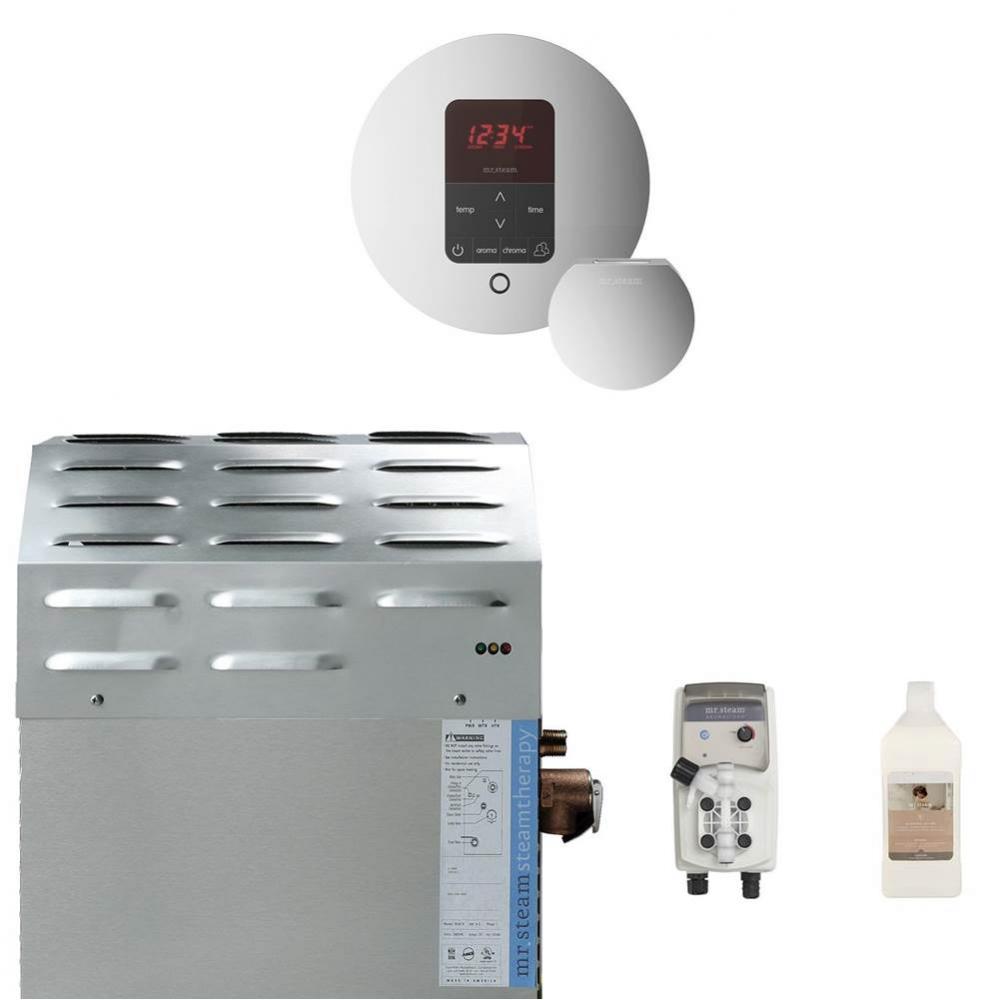 Super (iTempoPlus) 15 kW (15000 W) Steam Shower Generator Package with iTempoPlus Control in Round