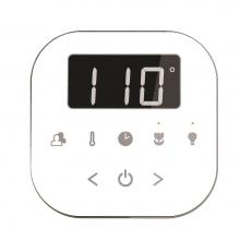 Mr. Steam AIRTWH SB - AirTempo Steam Shower Control in White with Satin Brass