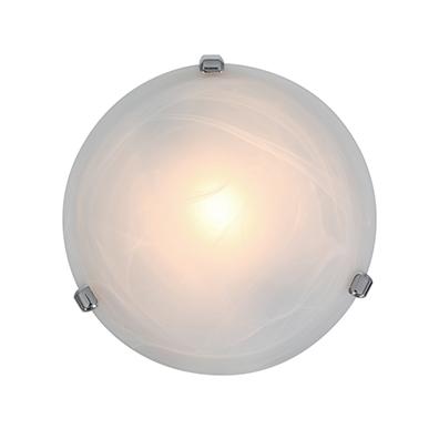 One Light Wh  Alb  Glass Bowl Flush Mount