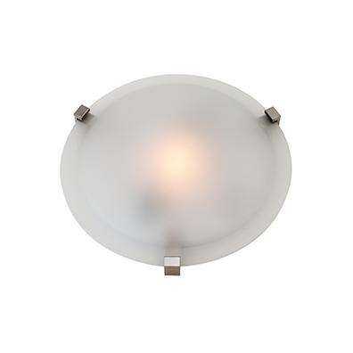 One Light Sat  Fst  Glass Bowl Flush Mount