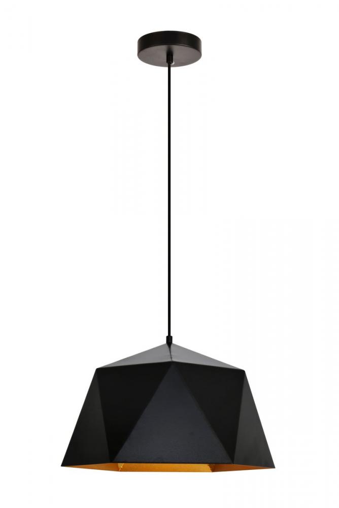 Arden Collection Pendant D15.0&#39;&#39; H9.6 Lt:1 Black and Gold Finish