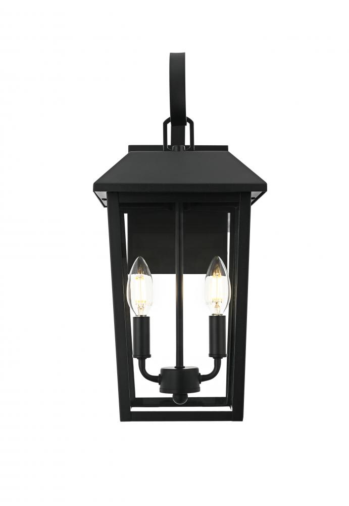 Riggs 8 inch Outdoor Wall Sconce in Black