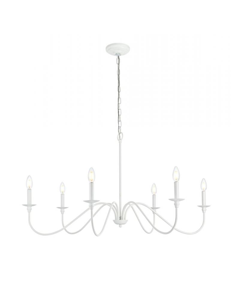 Rohan 42 Inch Chandelier in White