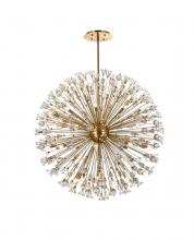 Elegant 2550D50SG - Vera 50 inch crystal starburst round pendant in gold