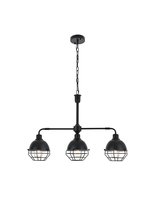 Elegant LD4009D30BK - Gibil 3 light Black Pendant