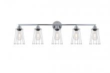 Elegant LD4047W42C - Auspice 5 Light Chrome Wall Sconce