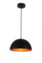 Elegant LDPD2040 - Circa Collection Pendant D11.5in H6.5in Lt:1 Black Finish