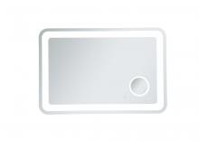 Elegant MRE52740 - Lux 27in x 40in Hardwired LED mirror with magnifier and color changing temperature