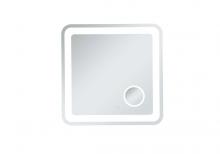 Elegant MRE53030 - Lux 30in x 30in Hardwired LED mirror with magnifier and color changing temperature