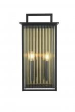 Elegant OD513W23BK - Kannon 11.5 inch Outdoor Wall Sconce in Black