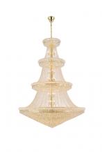 Elegant V1800G72G/RC - Primo 66 Light Gold Chandelier Clear Royal Cut Crystal