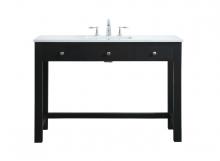 Elegant VF14848MBK - 48 Inch Ada Compliant Bathroom Vanity in Black