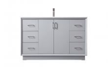 Elegant VF19654GR - 54 Inch Single Bathroom Vanity in Grey