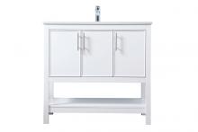 Elegant VF26636WH - 36 Inch Single Bathroom Vanity in White