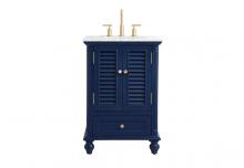  VF30524BL - 24 Inch Single Bathroom Vanity in Blue