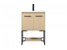 Elegant VF42524MMP - 24 Inch Single Bathroom Vanity in Maple