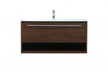 Elegant VF43540MWT - 40 Inch Single Bathroom Vanity in Walnut