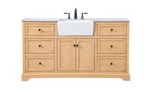 Elegant VF60260NW - 60 inch Single bathroom vanity in natural wood