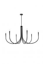 Elegant LD722D55BK - Layne 55 Inch Chandelier in Black