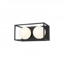 ALORA  VL519213MBOP - Amelia 13-in Matte Black/Opal Matte Glass 2 Lights Vanity