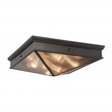 ALORA  FM332919UBCR - Cairo 19-in Ribbed Glass/Urban Bronze 4 Lights Flush Mount