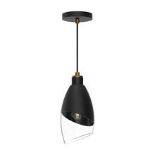 ALORA  PD587105MBCL - Capri 5-in Clear Glass/Matte Black 1 Light Pendant