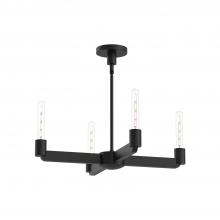 ALORA  CH607225MB - Claire 25-in Matte Black 4 Lights Chandeliers