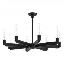 ALORA  CH607232MB - Claire 32-in Matte Black 8 Lights Chandeliers