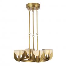 ALORA  CH362423VBAR-UNV - Colette 22-in Vintage Brass/Alabaster LED Chandelier