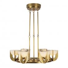 ALORA  CH362627VBAR-UNV - Colette 27-in Vintage Brass/Alabaster LED Chandelier