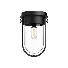 ALORA  FM539008MBCL - Cyrus 8-in Clear Glass/Matte Black 1 Light Flush Mount