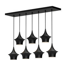 ALORA  LP523036MB - Emiko 36-in Matte Black 7 Lights Linear Pendant