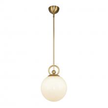 Alora Lighting PD407910BGGO - Fiore 10-in Brushed Gold/Glossy Opal Glass 1 Light Pendant