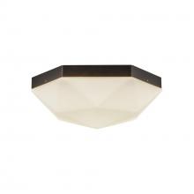 ALORA  FM424512MBOP - Krysta 12-in Matte Black/Opal Glass 2 Lights Flush Mount