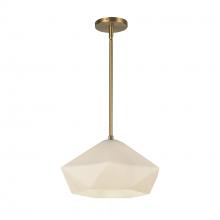 ALORA  PD424514BGOP - Krysta 14-in Brushed Gold/Opal Glass 1 Light Pendant