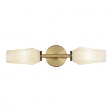 ALORA  WV424720BGOP - Krysta 20-in Brushed Gold/Opal Glass 2 Lights Wall Vanity