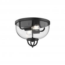 ALORA  FM461102MB - Lancaster 13-in Matte Black 2 Lights Flush Mount